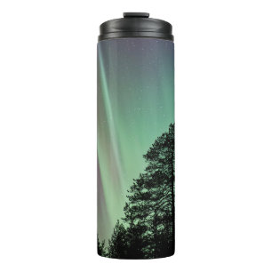 TERMO SILHOUETTE PHOTO OF AURORA BOREALIS