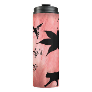 Termo Silhouettes de la naturaleza sobre mármol rosa *Pe