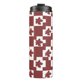 Termo Silhueta de flores em padrão.