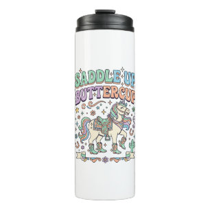 Termo Silla de unicornio Buttercup Kawaii Tipografía Des