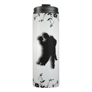 Termo Silueta de bailarines de tango 1 plata