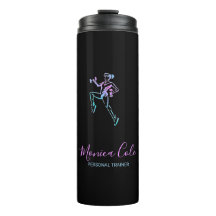 Silueta de entrenador de fitness negro