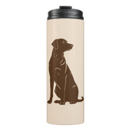 Termo silueta de labrador negro ilustracion Yoga Mat
