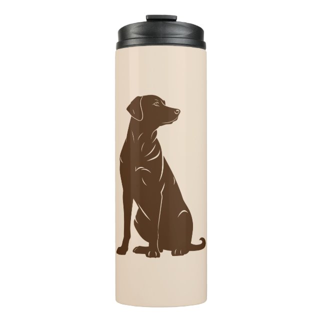 Termo silueta de labrador negro ilustracion Yoga Mat (Anverso)