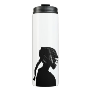 Termo Silueta de portera de lacrosse femenina en tumbler