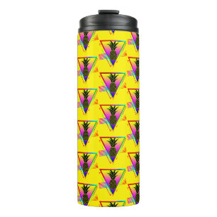 Termo Silueta Moderna Retro Piña Fruta de Verano