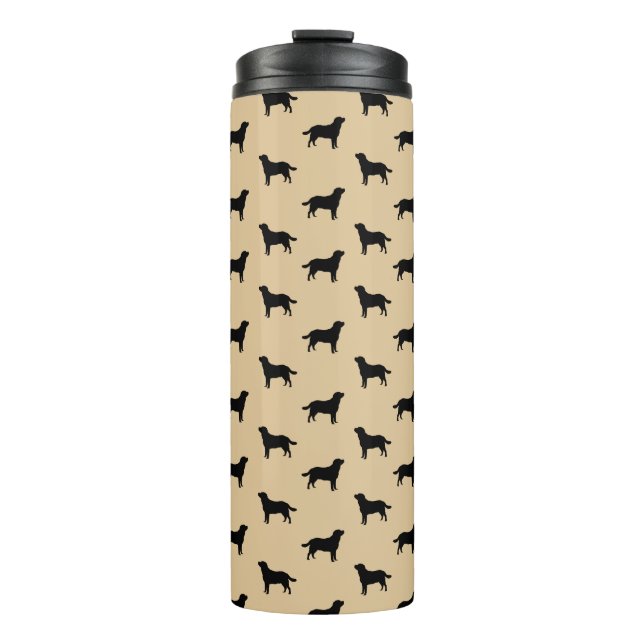 Termo Siluetas de perro Labrador Retriever Patrón Beige (Anverso)
