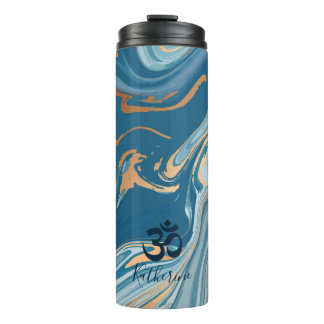 Termo Símbolo Blue and Gold Swirls y Ohm