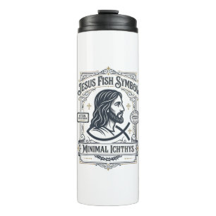Termo Símbolo de pez de Jesús Ichthys mínimo Pez de Jesú