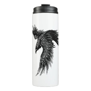 Termo Símbolo de visualización nórdico Crow Raven