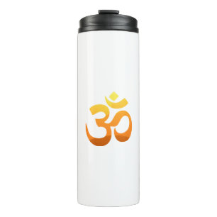 Termo Símbolo de yoga Om Mantra Oro Medición Asana
