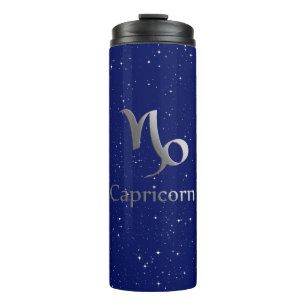 Termo Símbolo del zodiaco para Capricornio en azul media