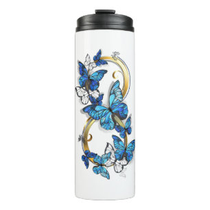 Termo Símbolo infinito de mariposas Morpho azules