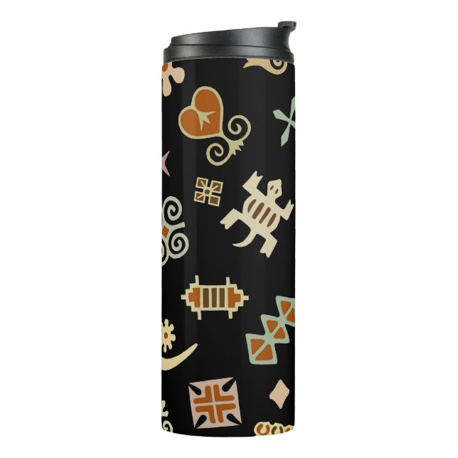Termo Símbolos Adinkra africanos (Rotado hacia la izquierda)