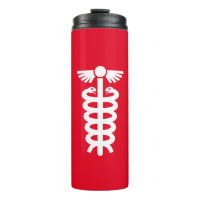 Símbolos simples / íconos - vara de Asclepio + ide