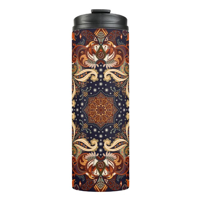 Termo Simétrico indio: Ornamento étnico vintage (Anverso)