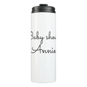 Termo simple minimal agrega tu nombre texto baby shower