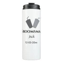 Termo SIMPLE MINIMAL añada tu nombre personalizado groom