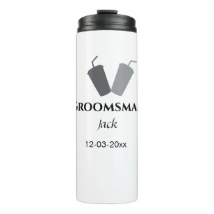 Termo SIMPLE MINIMAL añada tu nombre personalizado groom