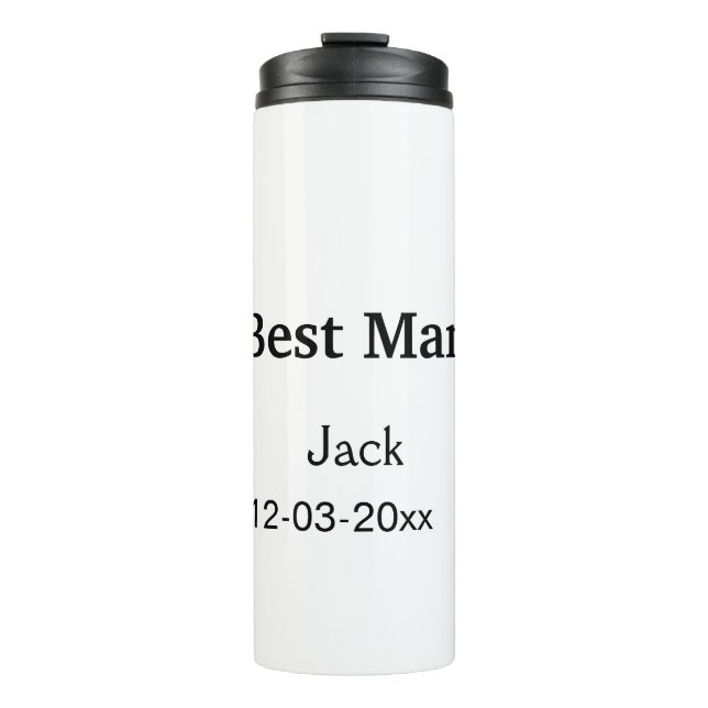 Termo SIMPLE MINIMAL añada tu nombre personalizado mejor (Anverso)