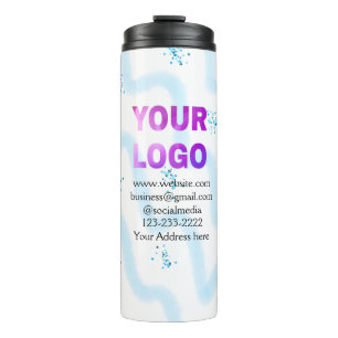 Termo simple mínimo añadir su logotipo/diseño aquí texto