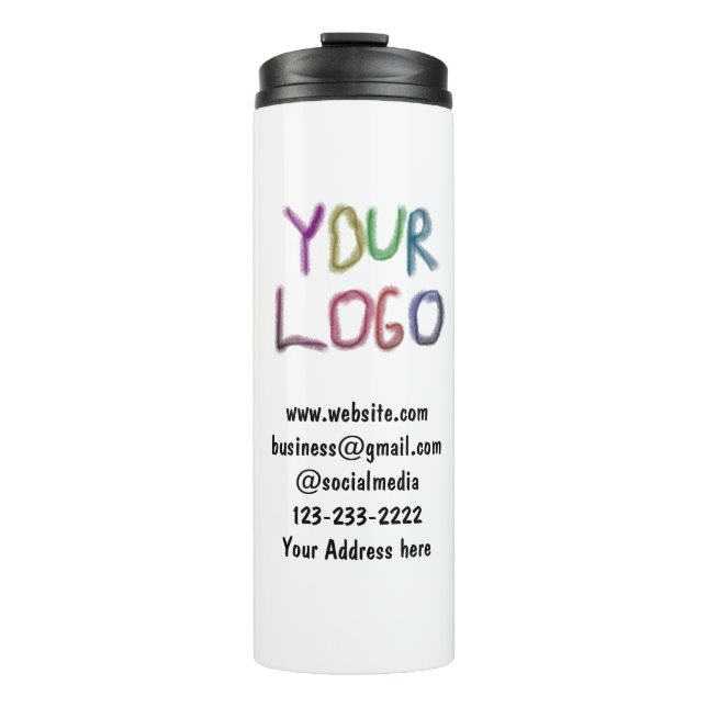 Termo simple mínimo añadir su logotipo/diseño aquí texto (Anverso)