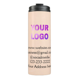 Termo simple mínimo añadir su logotipo/diseño aquí texto