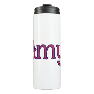 Termo simple monograma de nombre personalizado clásico