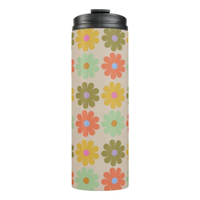 Termo Simple Pastel Vintage Flower Pattern (Anverso)