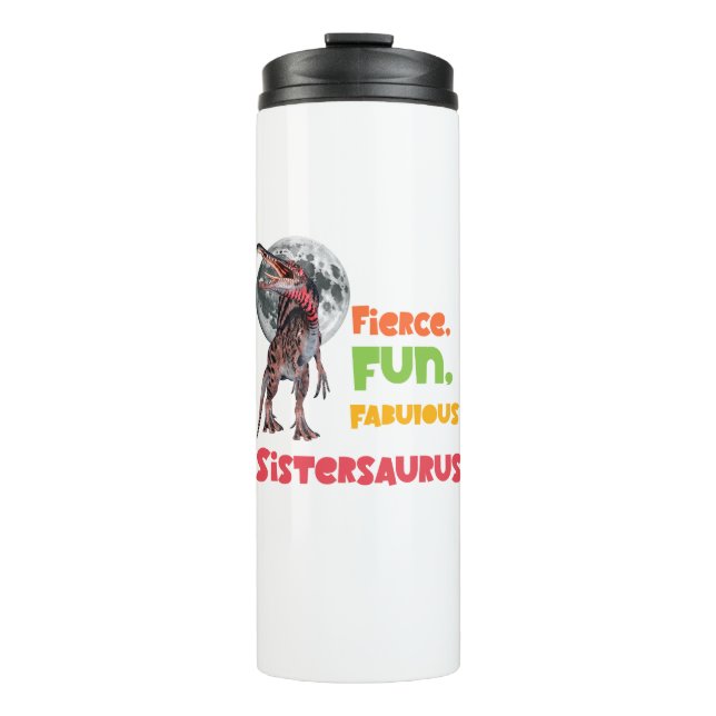 Termo Sistersaurus Equipo de Dinos Hermanas Parejas Dise (Anverso)