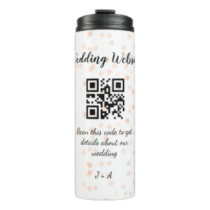 Termo sitio web de boda escanear código QR para detalles