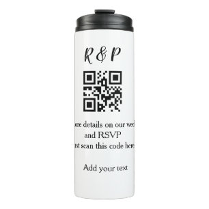 Termo sitio web de boda rsvp q r código agregar nombre t