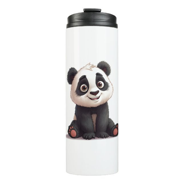 Termo Sitting Panda Bear Cartoon Illustration Artwork (Anverso)