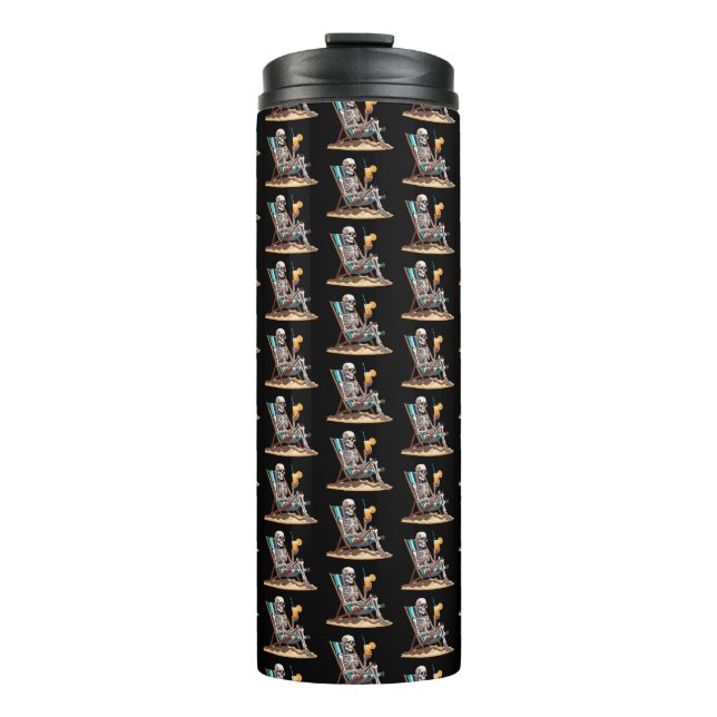 Termo Skeleton Beach Lounging Halloween (Anverso)