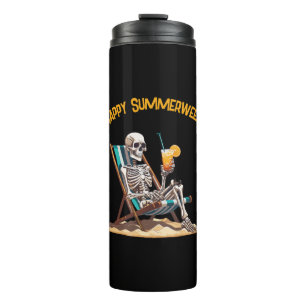 Termo Skeleton Beach Lounging Halloween
