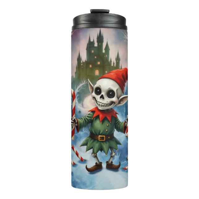 Termo Skeleton Christmas Elf – Creepy Cute Dark Holiday  (Anverso)