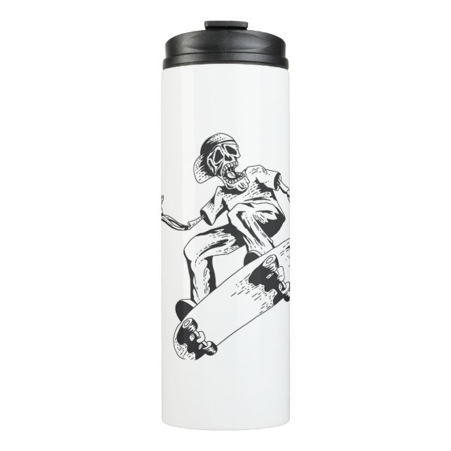 Termo Skeleton play skateboard (Anverso)