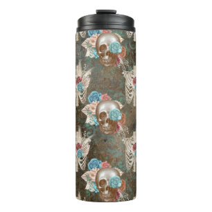 Termo Skeleton y Skull con Rosas