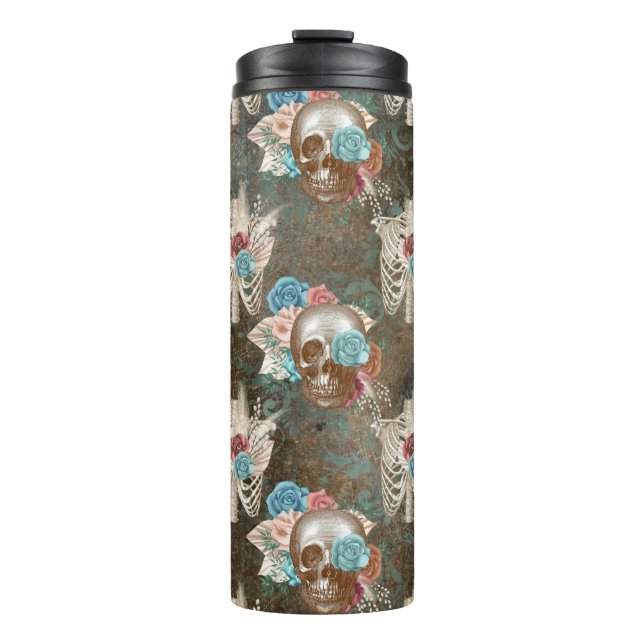 Termo Skeleton y Skull con Rosas (Anverso)