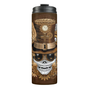 Termo Skull Steampunk Voodoo Retro Machine