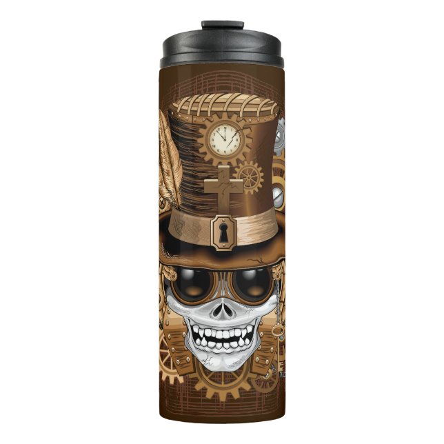 Termo Skull Steampunk Voodoo Retro Machine (Anverso)