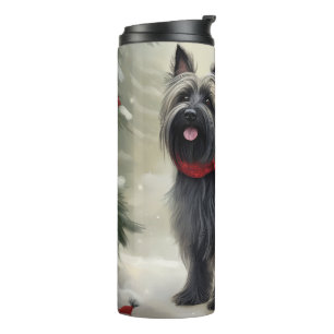 Termo Skye Terrier Perro en Navidad Nieve 
