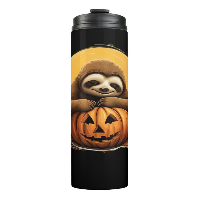 Termo Sleeping Sloth and Halloween Pumpkin Classic T-Shi (Anverso)