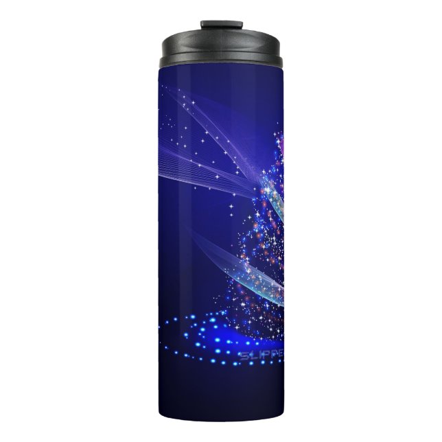 Termo SlipperyJoe árbol de Navidad digital rojo translúc (Anverso)