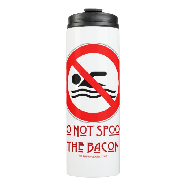 Termo SlipperyJoe's Do Not Spoon Bacon red Advertencia m (Anverso)