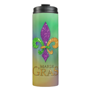 Termo SlipperyJoe's festivo tema de Mardi Gras púrpura v