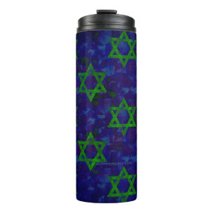 Termo SlipperyJoe's Hanukkah filas verdes Estrellas de D