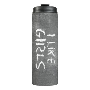 Termo SlipperyJoe's I Like Chicas sucia pizarra de tiza 