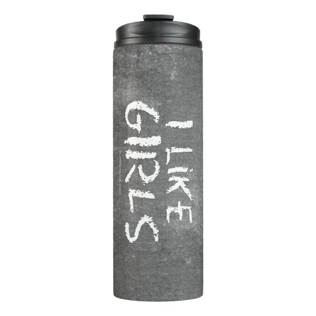 Termo SlipperyJoe's I Like Chicas sucia pizarra de tiza  (Anverso)