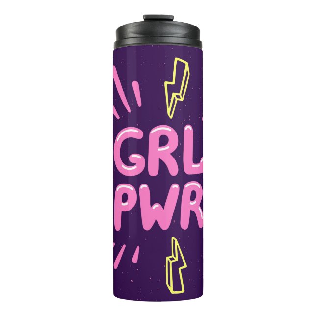 Termo Slogan del movimiento de poder del chica sin probl (Anverso)